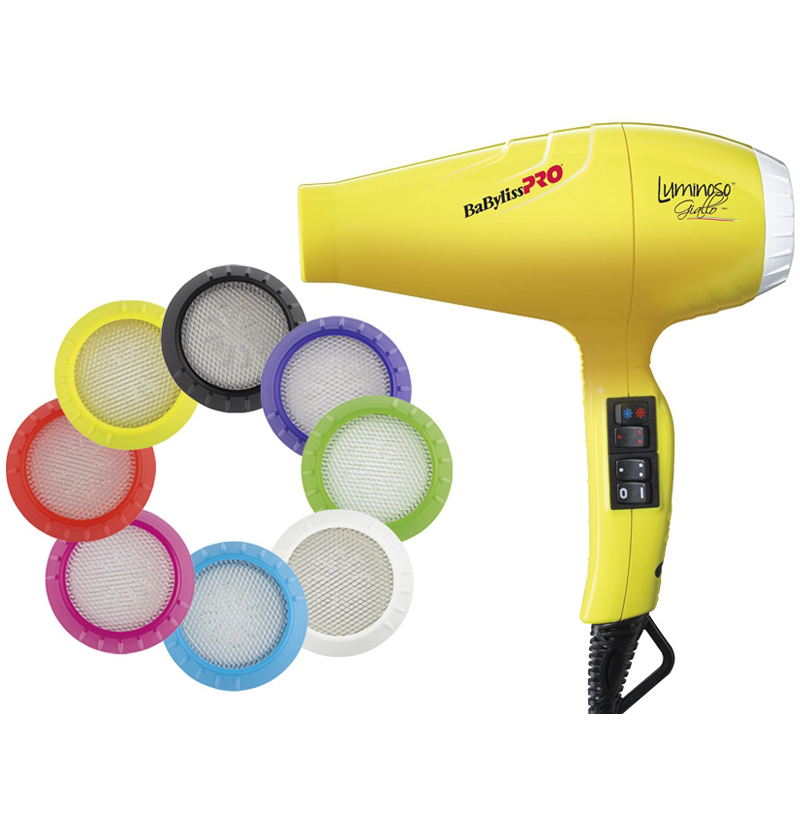 Профессиональный фен BaByliss Pro Luminoso Giallo Ionic 2100W арт. BAB6350IYE